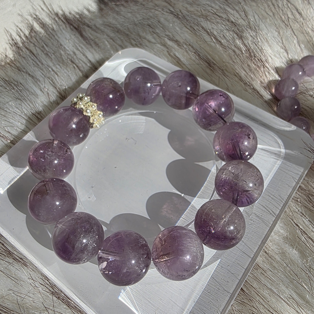 Amethyst Purple Beaded Bracelet